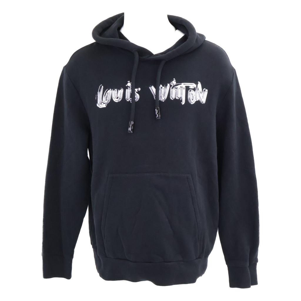 Louis Vuitton [Domestically Authorized/2012 Model] RM221 IHN HMY78W Graphic Logo Pullover Hoodie Tops XL blackUsed