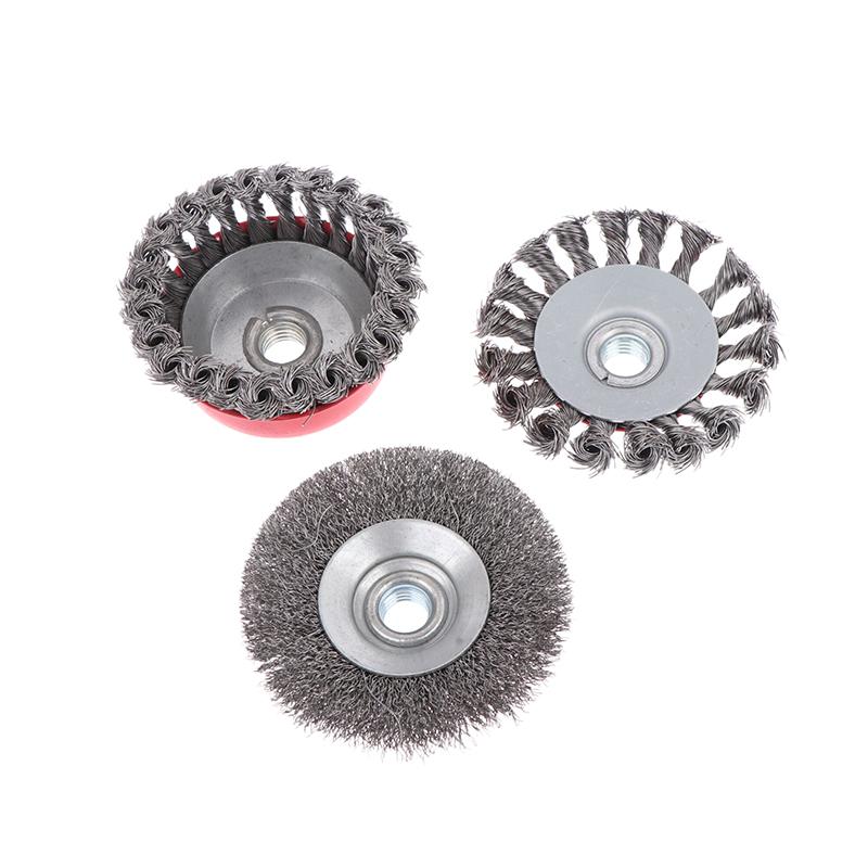 75/100Mm M14 Steel Wire Cup Brush Powerful Paint Removal Rotary Tool Twisted Steel Wire Wheel Abrasive For Angle Grinder Debu