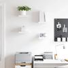 Floating Shelves Set 4 Pcs. White 23 X 23.5 X 3.8 Cm MDF