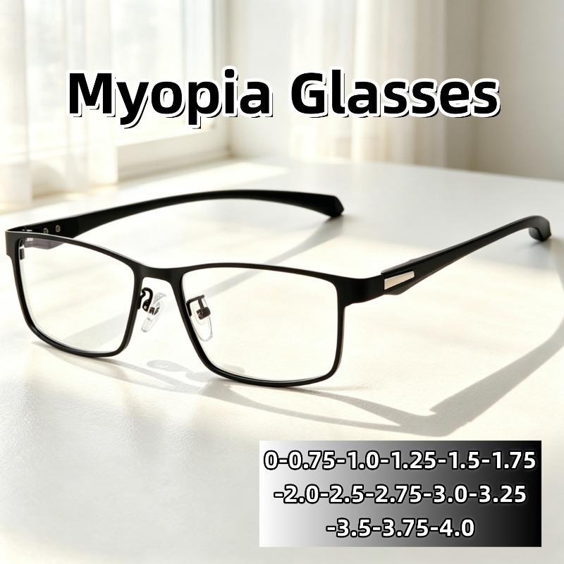 New stylish retro Anti-Blue Light Myopia Glasses Trendy Square-Frame Eyewear Outdoor Driving Near Sight Eyeglasses for Women Men
