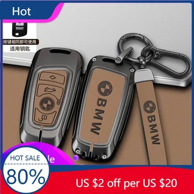 2025 Alloy Leather Car Remote Key Case Cover Protector For 1 3 5 7 Series X1 X3 X4 X5 X6 F10 F20 F30 F25 F31 M3 F34 F11