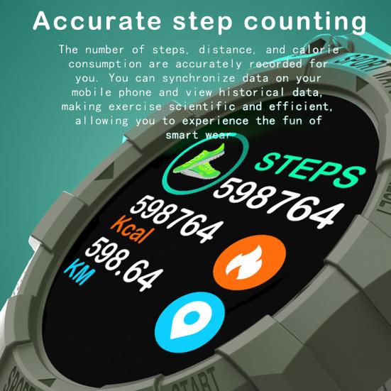 FD68S Smartwatch 1,44 inch Groot Scherm HD-compatibel Weerweergave Slimme Wekker Helderheidsaanpassing Gezondheidsmonitoring Hartslag