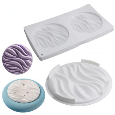 Stampo per torta in silicone a onda tonda Stampo per tappetino decorativo per mousse artistica