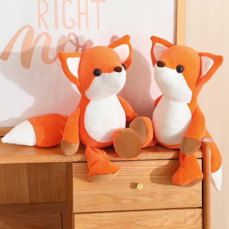 Comfortable And Soft Fox Plush Doll 20/30/45Cm Elastic Fox Doll Hug Pillow Soft Stuffed Animal Toy Children Appease Toys