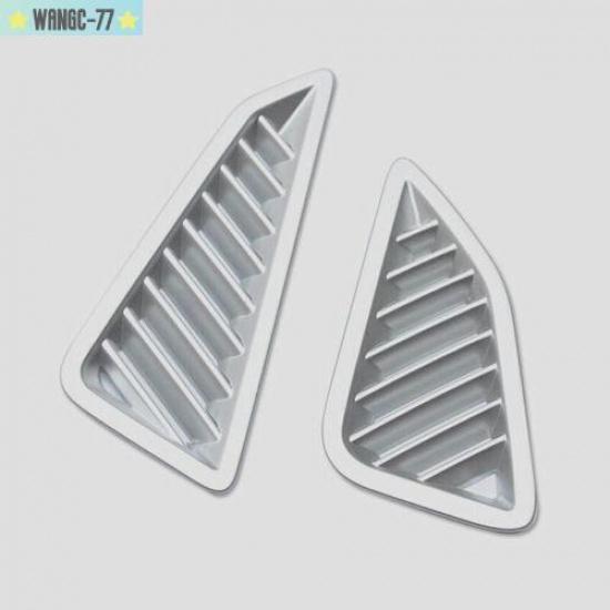 2X For   Toyota Corolla ABS Dashboard Air Vent Outlet Cover Trim Silver