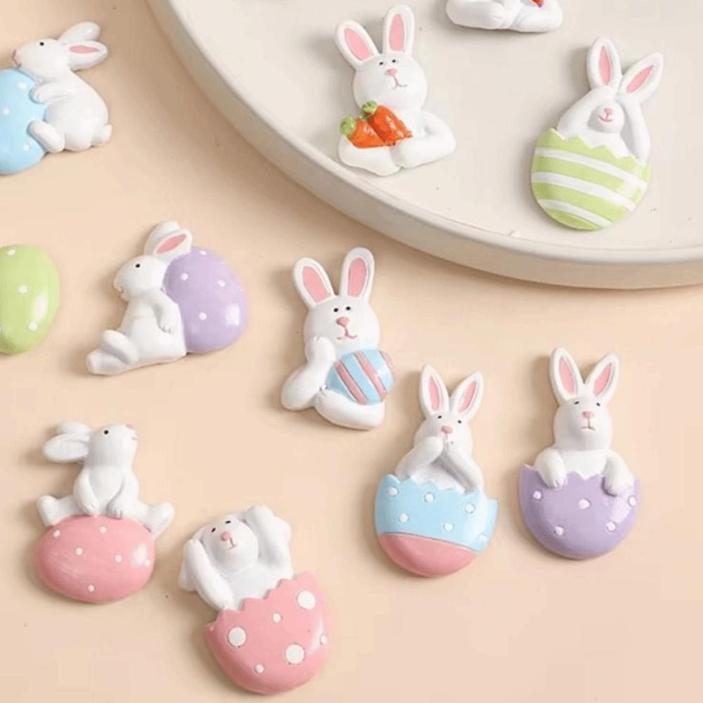 4Pcs 3D Easter Bunny Stickers Self-adhesive Cartoon Rabbit Stickers Decorations  Home Decoration