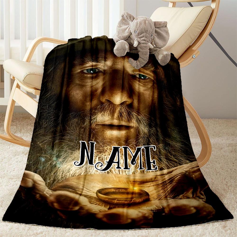 Lord Rings: Journey Begins Personalized Name Blanket Throw Personalized Blanket Durable Comfort Great for Livingroom Office Chair Seaside Picnics