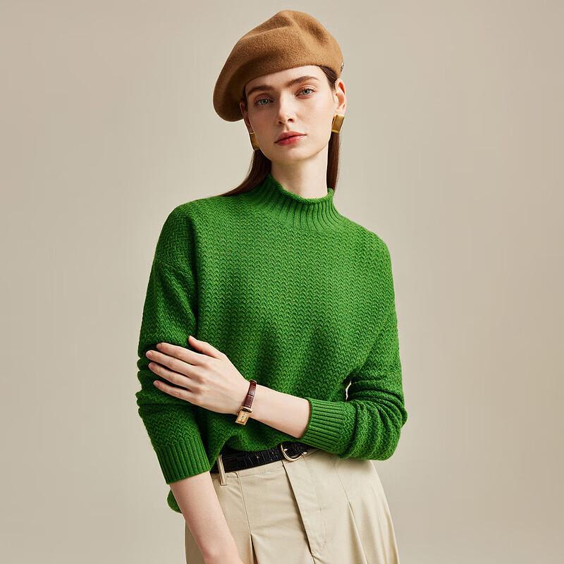 Zhao Jun Women's Pure Cashmere Semi-High Neck Sweater