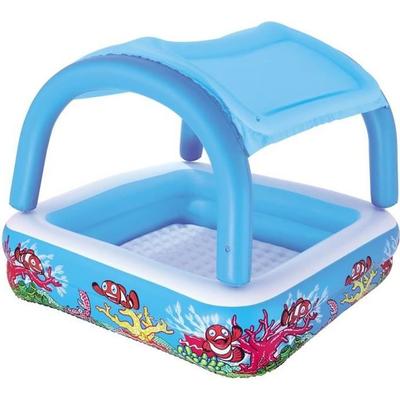 Inflatable Play Pool - BESTWAY - Canopy - Removable Inflatable Roof - Ultra-resistant Vinyl