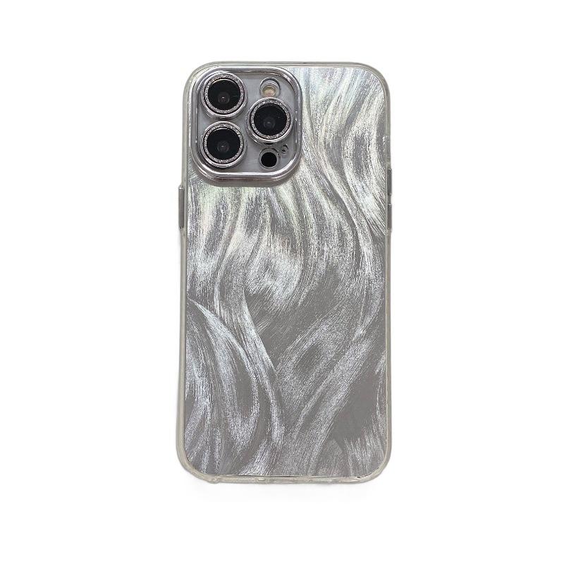 Spring and Summer Laser Feather Yarn Suitable for Iphone16 Flash Powder Lens Film Mobile Phone Case Apple 14/13pro12 Hard Shell