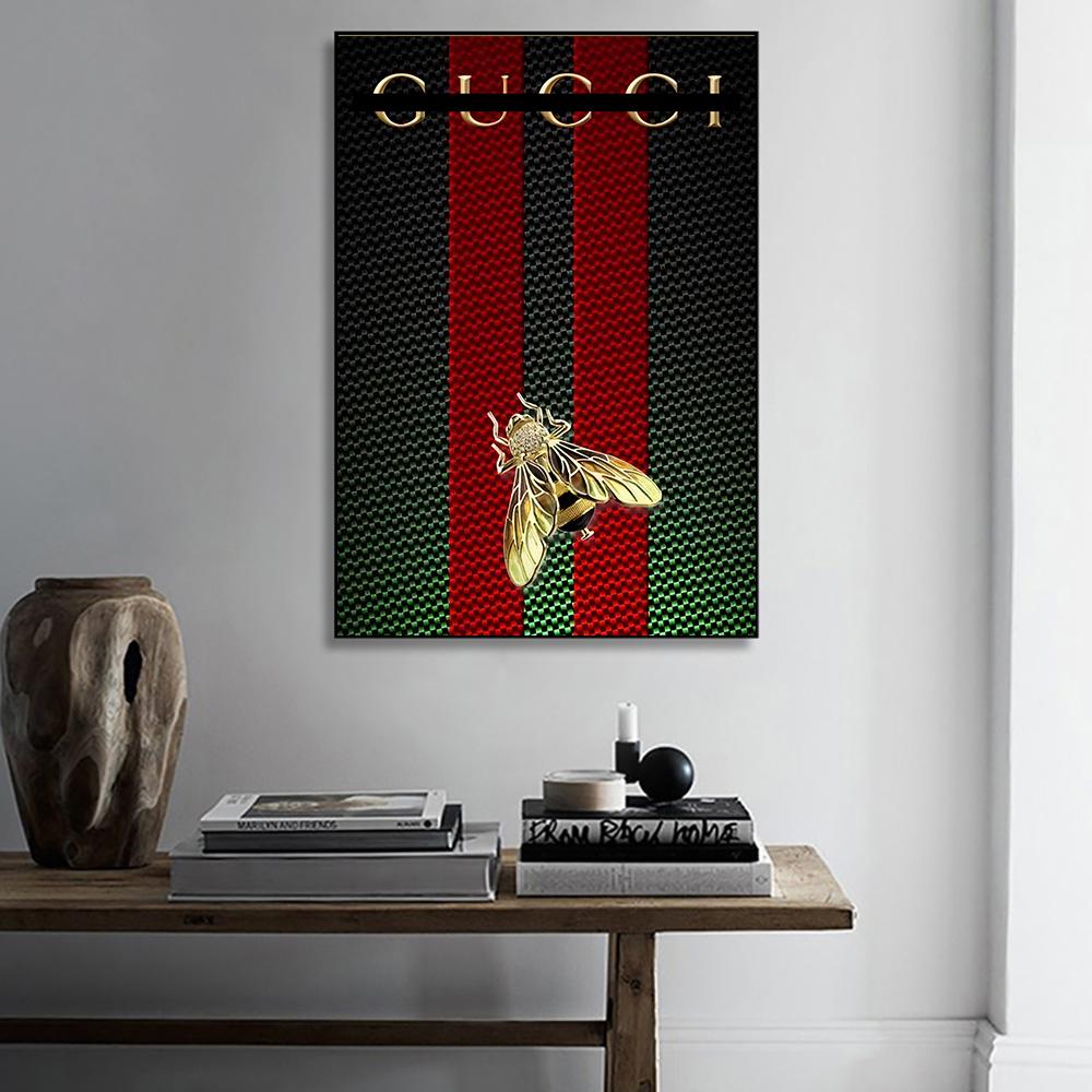 Fashion Bee Tiger Digital Poster Luxus Marke Druck Auf Leinwand Malerei Vintage Schlange Wand Kunst Bild Für Wohnzimmer Hause decor