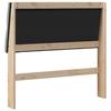 Upholstered Headboard Light Grey 100 cm Solid Pine Wood