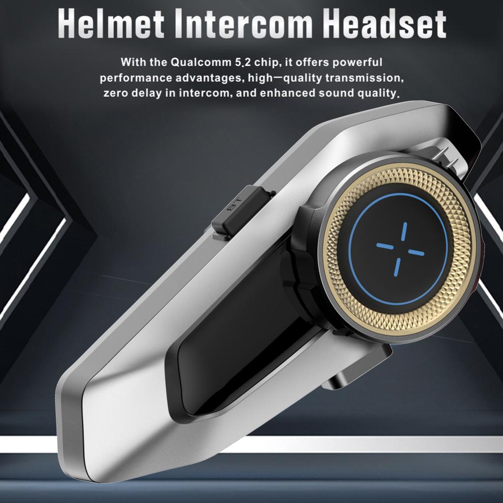 Hysnox H10 Motorcycle Helmet Intercom 10-Person Group Intercom Up To 2000M CVC Noise Reduction