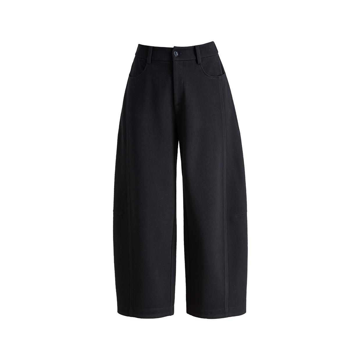 Guangmei Korean Style High Waist Slimming Fleece Balloon Harem Pants for Women 30