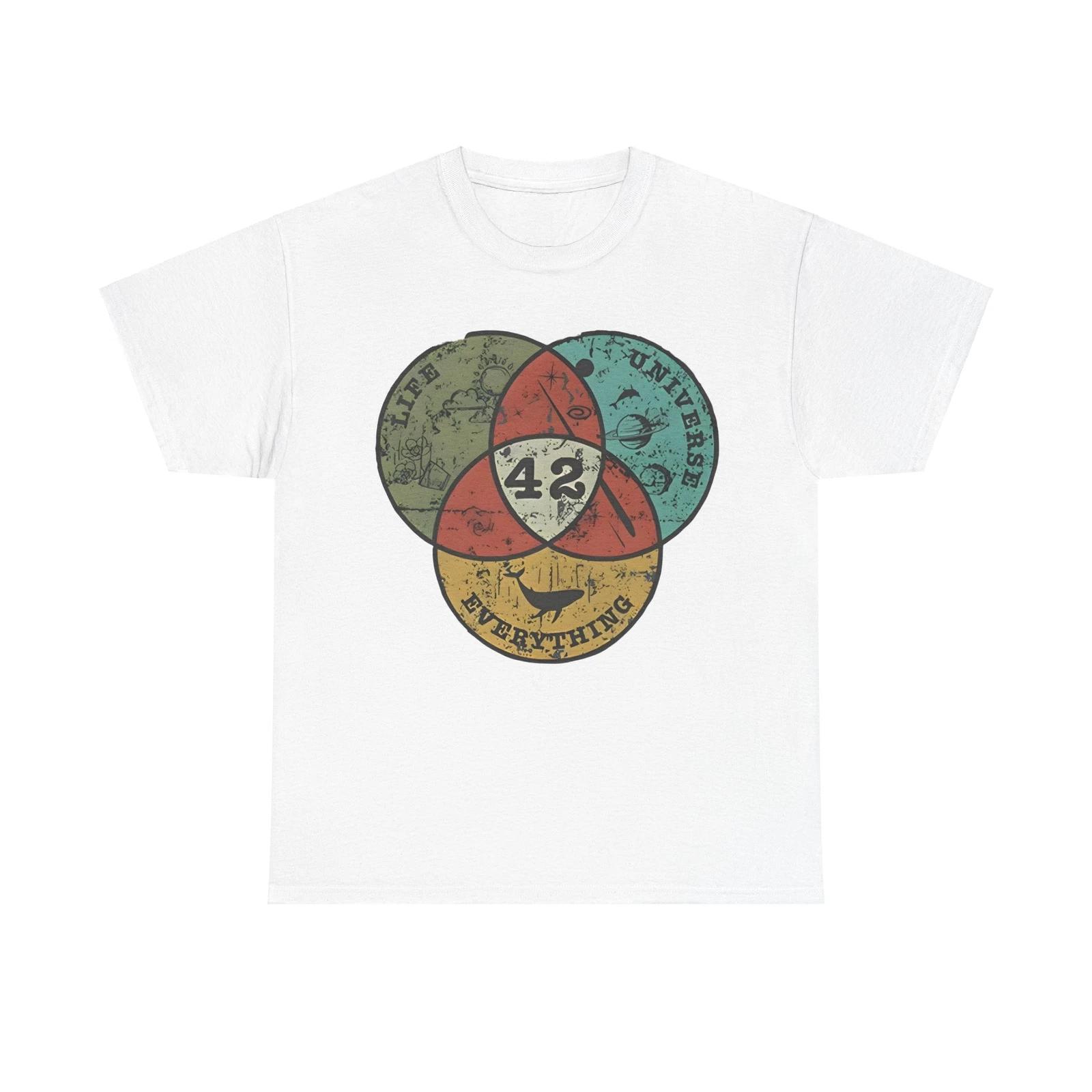 The Hitchhiker s Guide to the Galaxy 42 Graphic Unisex Tee T Shirt L