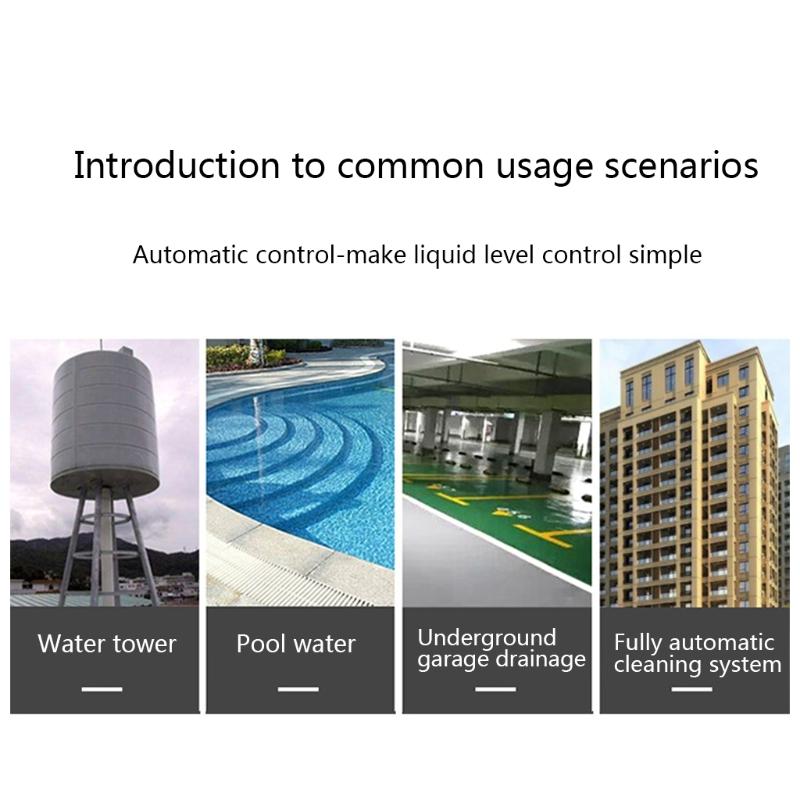 Float Water Level Switch Water Level Controller Sensor Contactor Fit for Water Oil for Tank Etc with 1m/2m Sensor Cable