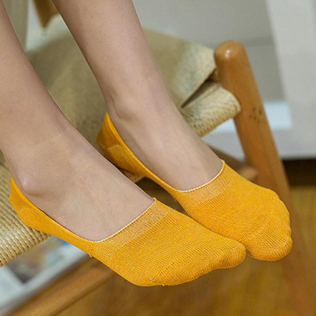 5 Pairs of Slim Fit Women s Socks (Mustard) Face Socks