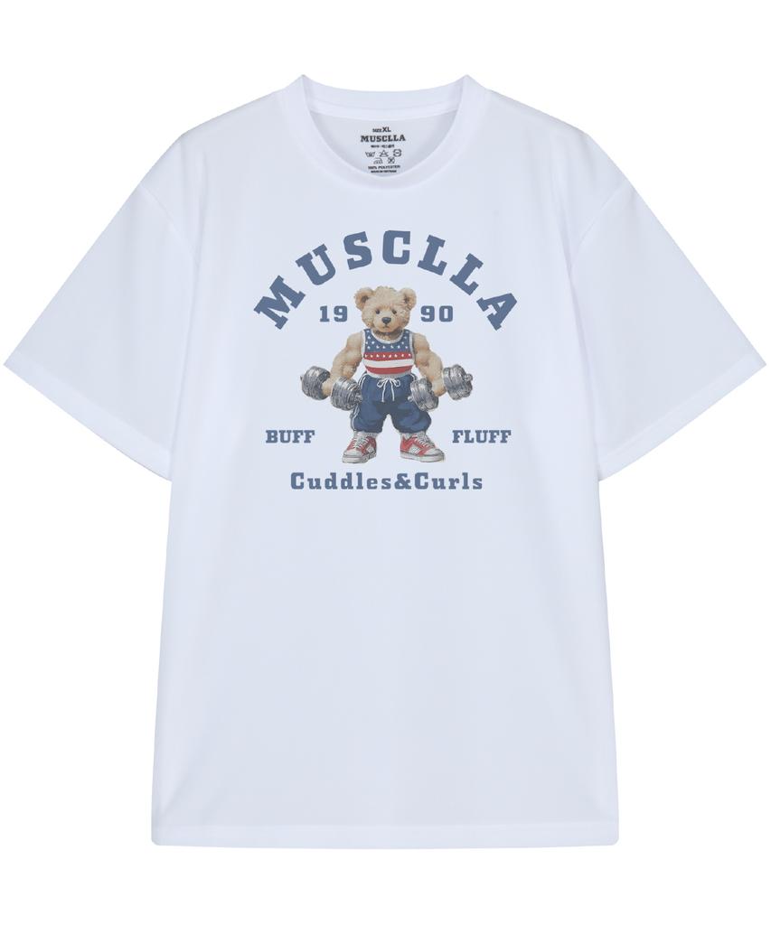 DRIFTOUT Dumbbell Muscle Teddy Bear Functional Short Sleeve T-Shirt (5 Colors) (Type B)