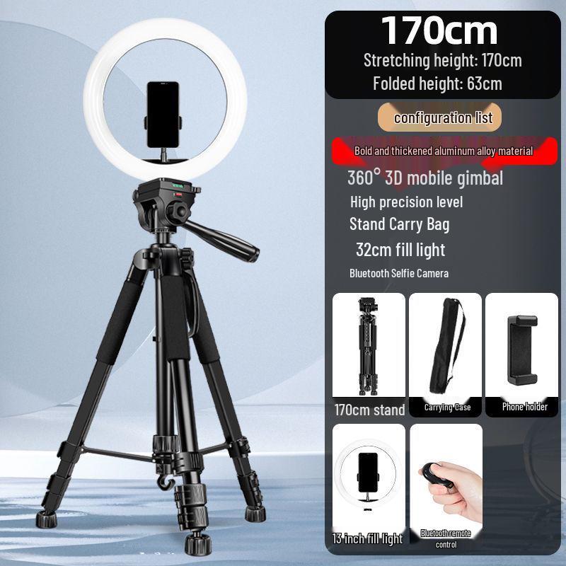 Professional DSLR Camera Phone Floor Stand & Tripod for Live Streaming and Photography