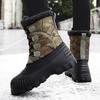 Men's Winter Warm Snow Boots Camouflage Hiking Boots Outdoor Knee High Duck Boots Climbing Boots Waterproof  Plus Size