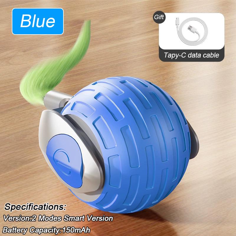 New Interactive Cat Toys Ball Smart Electric Rolling Ball Toys for Cat Kitty Pet Automatic Training USB Rechargeable Cat Toy