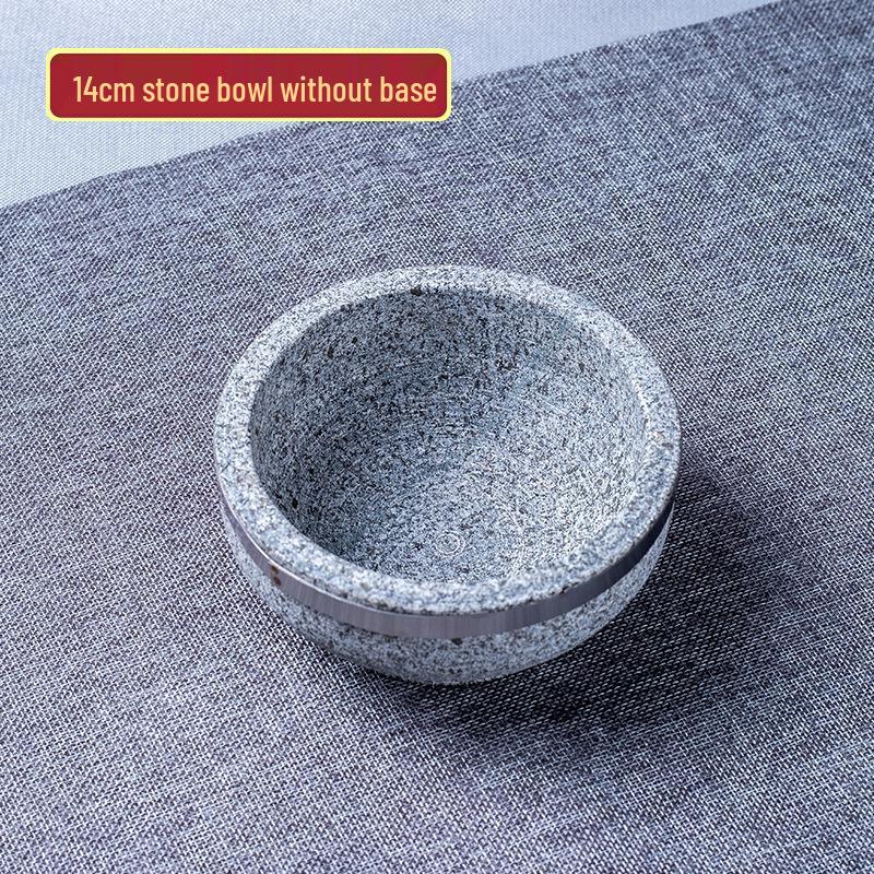 Korean Bibimbap Stone Bowl - Durable Natural Stone Earthenware for Cooking