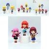 Adorable Pvc Anime Desk Figures Set 11cm Six-piece Car Decor Anime Surroundings