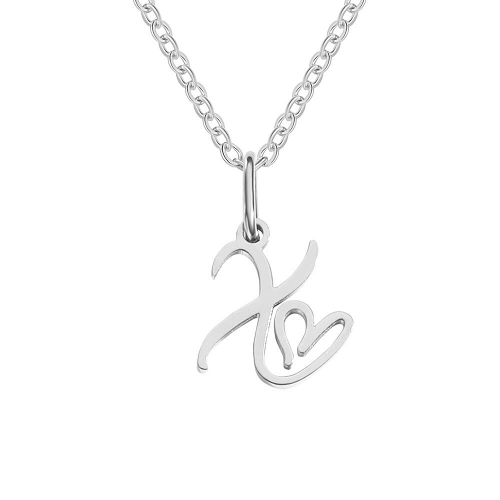 St. Delan Versatile 26-Letter Stainless Steel DIY Necklace Pendant