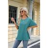 Summer New Women's T-shirt Solid Color Round Neck Loose Short-sleeved T-shirt Tops