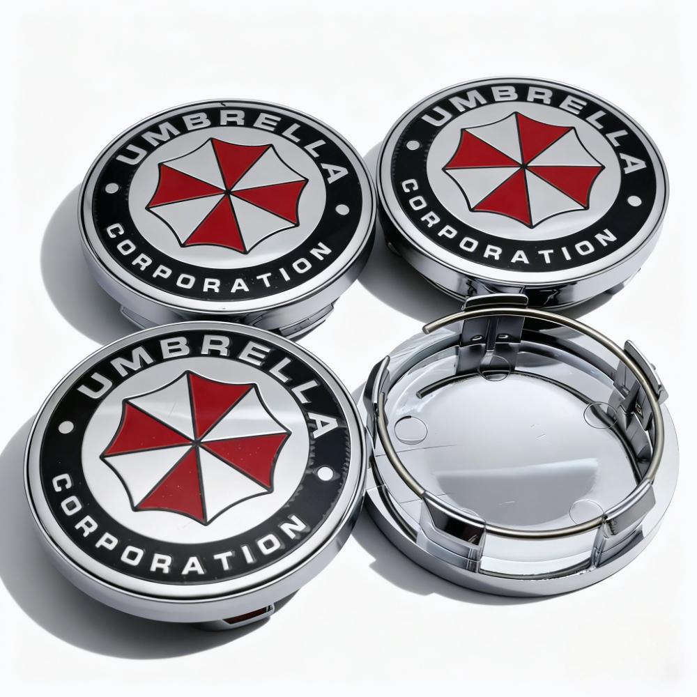 4pcs 58MM 54MM Umbrella Logo Emblem Badge Car Wheel Center Caps Wheel Hubcaps Rim Hub Center Dust Cover Replace Car Accessories