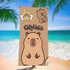 Kawaii Capybara Strand Strandlaken Super Absorberend Sneldrogend Microvezel Met Trendy Dierlijk Patroon Zandvrije Deken Voor Picknick