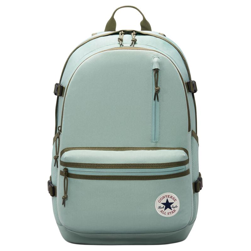 Converse Straight Edge 26L Sports Fashion Zipper Closure Polyester Backpack Unisex Backpack Green 10021138-A17 Green