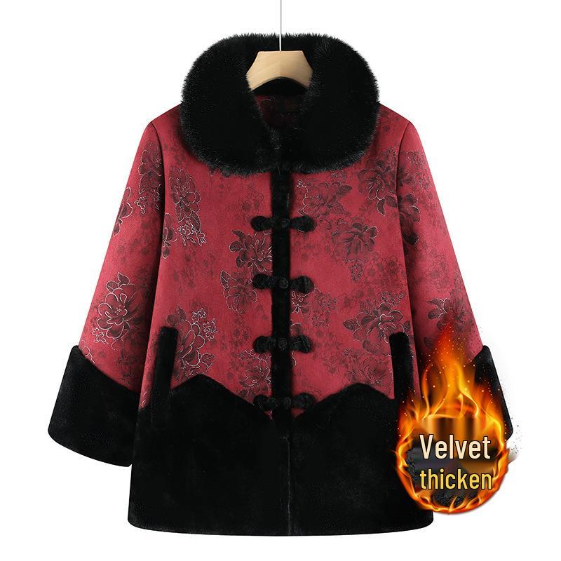2025 Winter Collection: Stylish Cotton Jackets for Middle-Aged Women and Grandmas, Plus Velvet Thickened Options.