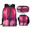 Classic Popular Novelty skibidi Toilet Man 3D Print 3pcs/Set Student School Bags Laptop Daypack Backpack Lunch bag Pencil Case