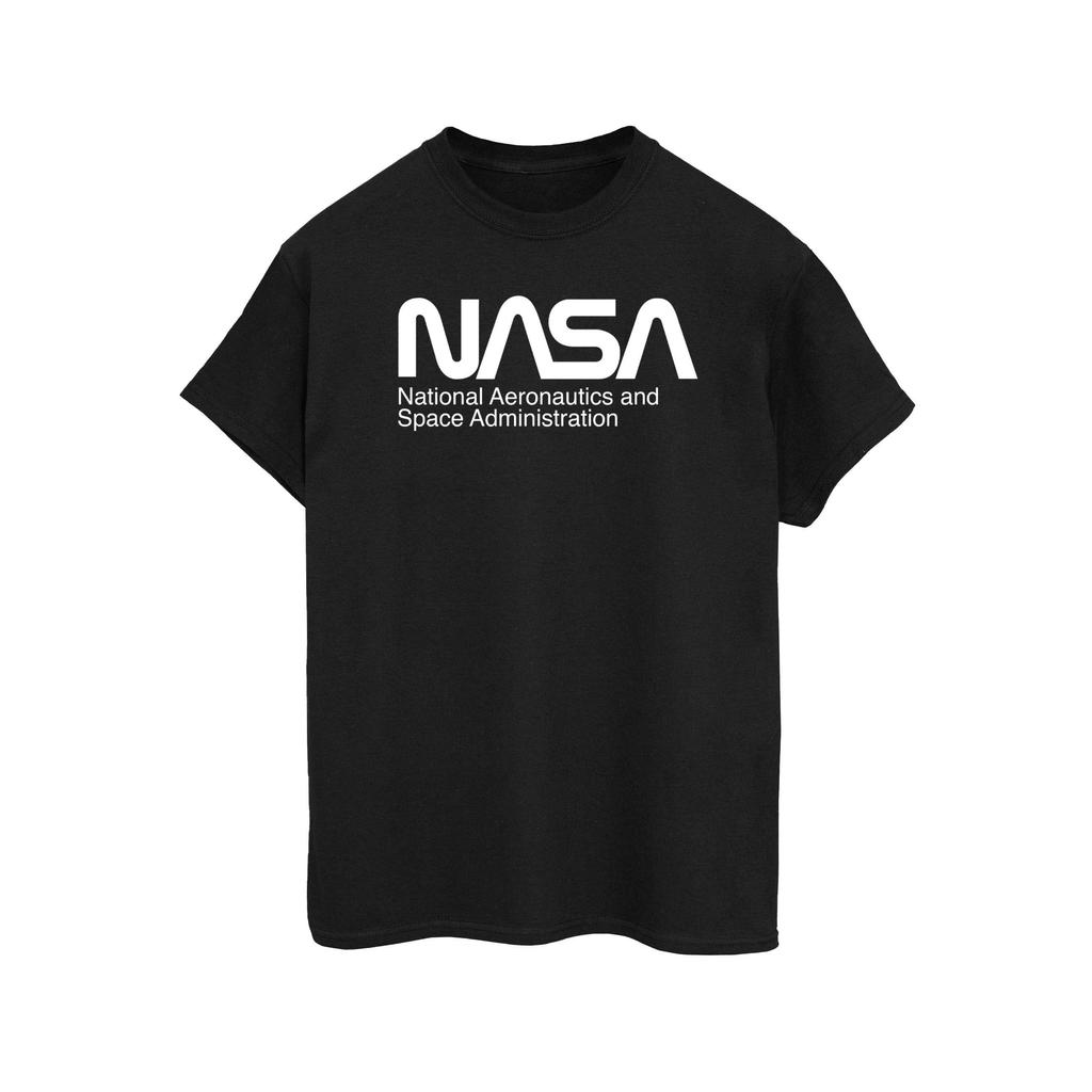 NASA Womens/Ladies Aeronautics And Space Cotton Boyfriend T-Shirt