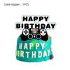 Cartoon Arcade-Themed Party Decoration Set: Boys' Birthday Decorations, Game Controller Banners, Cake Topper, and Spiral Hanging Decorations