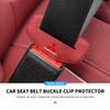 Car Seat Belt Buckle Protective Cover Safety Belt Plug Clip Case Accessories For Mitsubishi Outlander Lancer L200 ASX Pajero