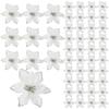 Good-50 Pack Glitter Poinsettia Christmas Tree Ornaments Artificial Silk Flowers Picks Decor Wreath Garland Holiday