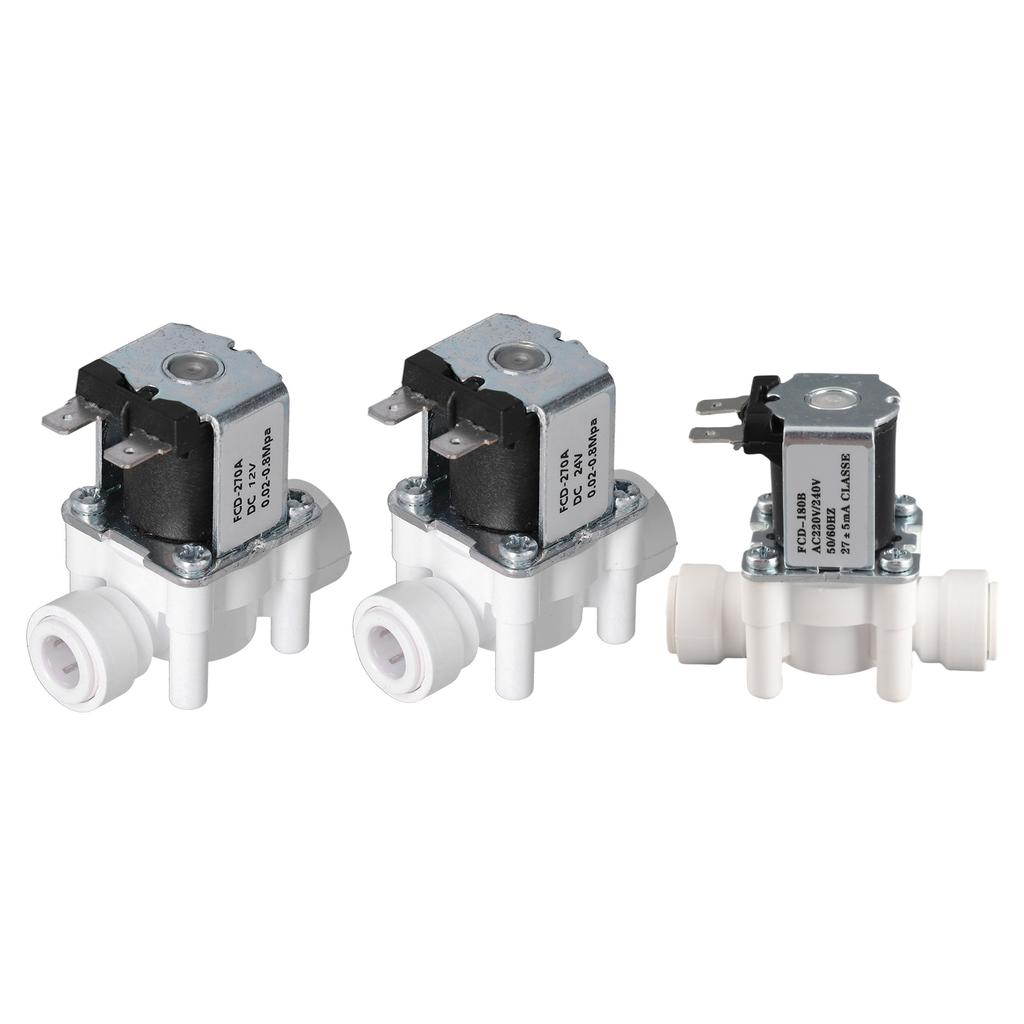 Quick Connector Solenoid Valve Plastic Electric Solenoid Valve 3/8in Quick Connector Normally Closed Solenoids Valves