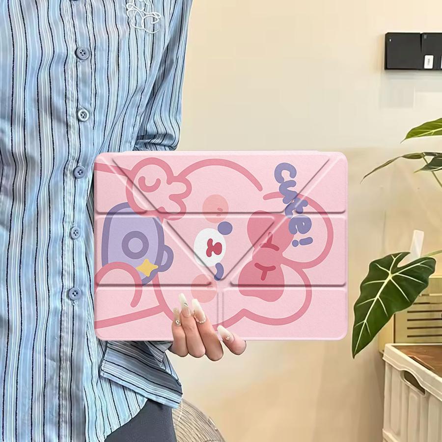 Pink Little Rabbit Tablet Case For iPad Air 4 5 M3 M2 1 2 M4 11inch Pro 2025 Mini 6 7 Pro 11th 10th 9th 8th 7th 12.9inch Holder