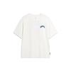 Li Ning Badfive Tactical Letter Print Loose Round Neck Short Sleeve T-Shirt Men Tops Off-White AHSU435-2