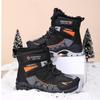 Kids' Winter Snow Boots with Velvet Lining, Ages 6-12, Outdoor Skiing, Warm & Cold-Proof Cotton Boots for Boys