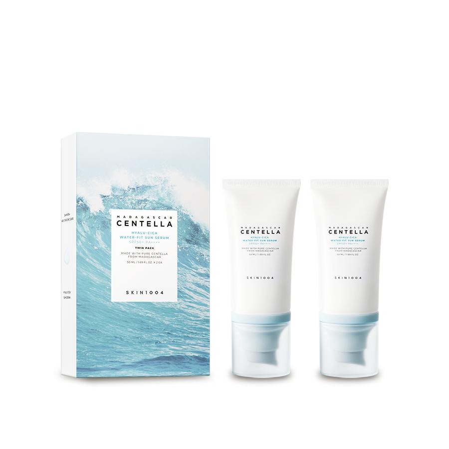 

SKIN1004 Madagascar Centella Hyalu-Cica Water-Fit Sun Serum Twin Pack (50ml x 2ea) – SPF50+ PA++++ Hydrating Sunscreen