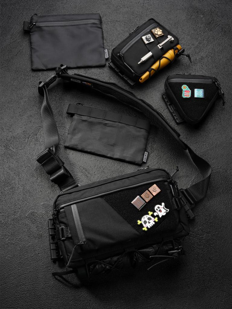 TACTICAL GEEK Cache L6 EDC Modular Sling Lightweight Crossbody Shoulder Travel Chest Everyday Pack for Casual Outdoor Sports Bag, Bag, Bag, Carry,