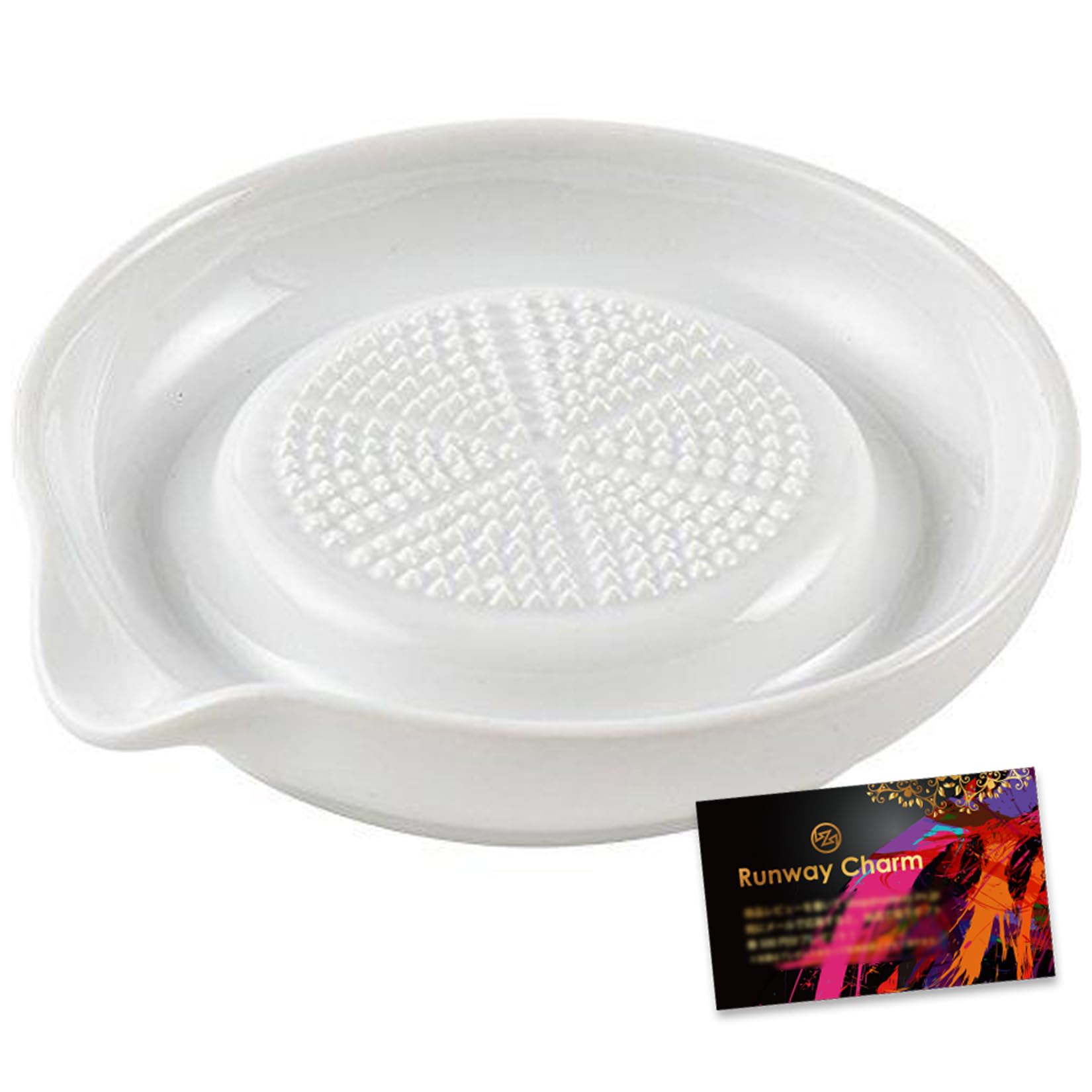 

Large ceramic grater for and condiments like and Includes RC radishes, carrots, vegetables, yams, ginger, wasabi, garlic. sticker. (rcws1) белый