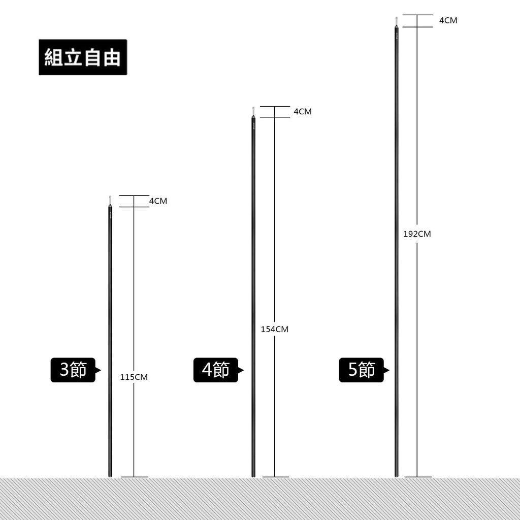 IDMAX Aluminum Tent Pole Tarp Pole Set of 2 A7075 Super Duralumin Set of 2 5 Sections Connected Split Type for Camping Ultra Lightweight Storage Bag