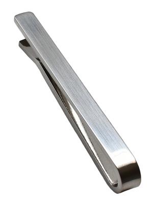 Tabarat Tie Made In Phosphor Satin Finish Satin Men's Clip, Japan, Clip-on, Bronze, (Silver R)