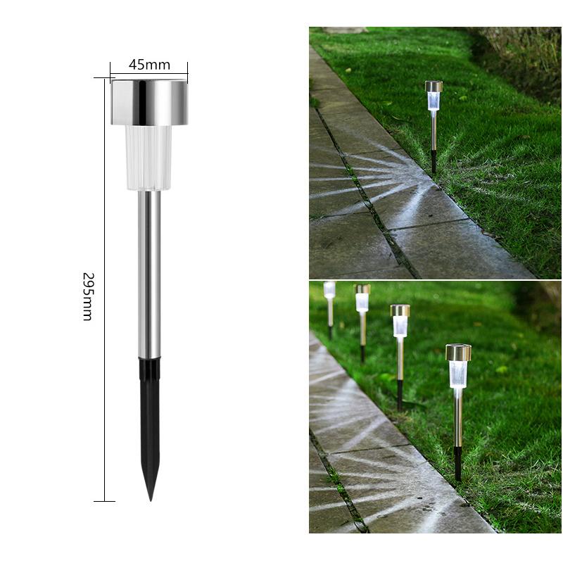 

10 шт. наружные солнечные фонари садовые фонари солнечные лампы фонарь водонепроницаемый ландшафтное освещение дорожка украшение двора Silver белый