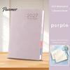 2027 Daily Planner A5 Planner, Imitation Leather 320 Page Schedule Notebook with Thick Paper Writing Diary Ribbon Bookmark, One A Day Organizer