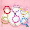 Cute Cartoon Women Bracelet, Beaded Design with Alloy Unicorn, Mermaid and Shell Charm, High Texture Daily Hand Ornaments
